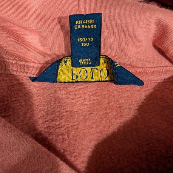 Polo Ralph Lauren Girls Size Large Hoodie Sweatshirt Dress Pink Floral Skirted - Picture 7 of 9